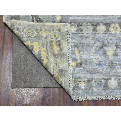 Oushak And Peshawar Wool Hand Knotted Rug Grey Gray 6.1X8.10 -O069686