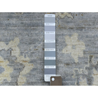 Oushak And Peshawar Wool Hand Knotted Rug Grey Gray 6.1X8.10 -O069686