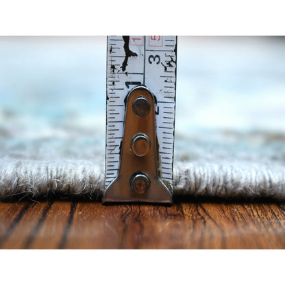 Oushak And Peshawar Wool Hand Knotted Rug Grey Ivory 3.2X5.2 -O069829