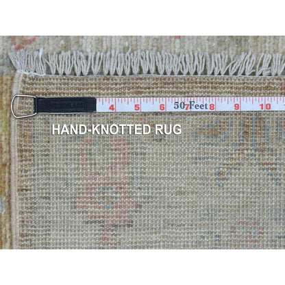 Oushak And Peshawar Wool Hand Knotted Rug Brown Gray 2.9X19.5 -O069877