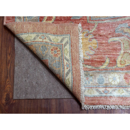 Oushak And Peshawar Wool Hand Knotted Rug Pink Pink 11.10X14.3 -O069899