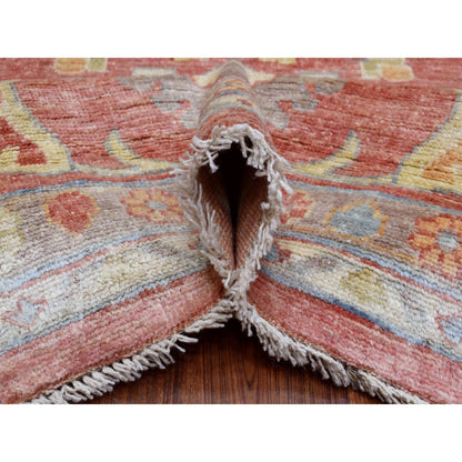 Oushak And Peshawar Wool Hand Knotted Rug Pink Pink 11.10X14.3 -O069899
