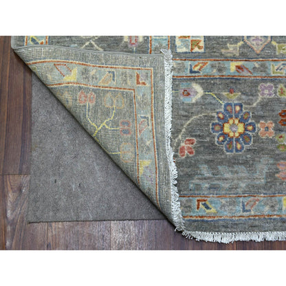 Oushak And Peshawar Wool Hand Knotted Rug Grey Gray 8.1X9.5 -O069980