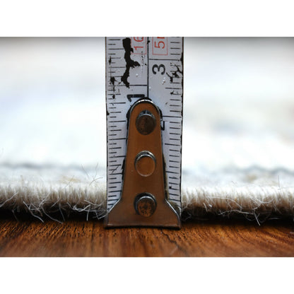 Tribal & Geometric Wool Hand Knotted Rug Grey No Border 3.0X12.0 -O070181