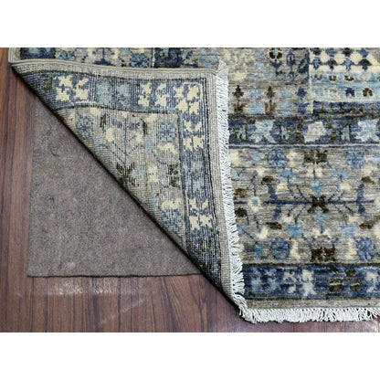 Oushak And Peshawar Wool Hand Knotted Rug Grey Gray 6.0X9.5 -O070221
