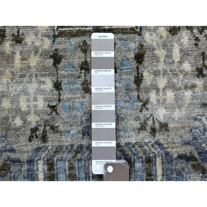 Oushak And Peshawar Wool Hand Knotted Rug Grey Gray 6.0X9.5 -O070221