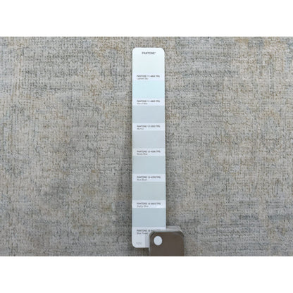 Oushak And Peshawar Wool Hand Knotted Rug Grey Gray 6.0X8.9 -O070253