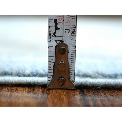 Oushak And Peshawar Wool Hand Knotted Rug Blue Beige 2.9X15.0 -O070267