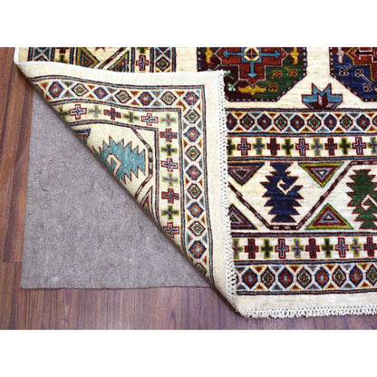 Kazak Wool Hand Knotted Rug Ivory Ivory 8.2X10.0 -O070300
