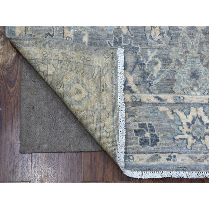 Oushak And Peshawar Wool Hand Knotted Rug Grey Gray 4.0X5.9 -O070344