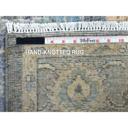 Oushak And Peshawar Wool Hand Knotted Rug Grey Gray 4.0X5.9 -O070344