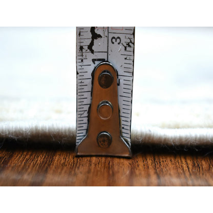 Oushak And Peshawar Wool Hand Knotted Rug Ivory Ivory 3.3X9.8 -O070405