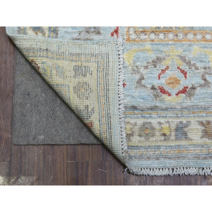 Oushak And Peshawar Wool Hand Knotted Rug Blue Light Blue 6.2X9.5 -O070516
