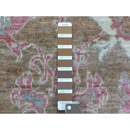 Oushak And Peshawar Wool Hand Knotted Rug Brown Almond Brown 3.1X5.0 -O070544