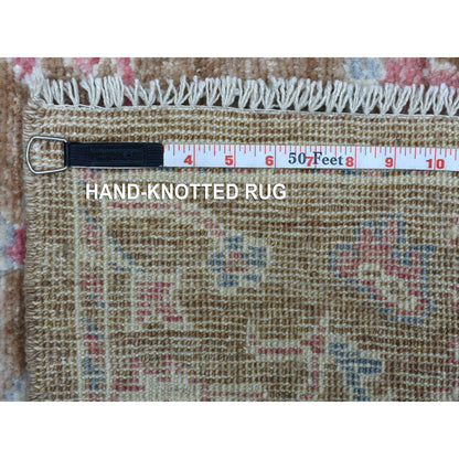Oushak And Peshawar Wool Hand Knotted Rug Brown Almond Brown 3.1X5.0 -O070544