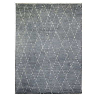 Tribal & Geometric Wool Hand Knotted Rug Grey No Border 8.6X11.6 -O070596