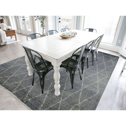 Tribal & Geometric Wool Hand Knotted Rug Grey No Border 8.6X11.6 -O070596