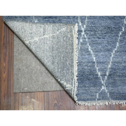 Tribal & Geometric Wool Hand Knotted Rug Grey No Border 8.6X11.6 -O070596
