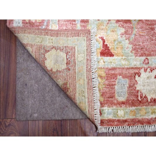 Oushak And Peshawar Wool Hand Knotted Rug Pink Pink 3.9X6.0 -O070605