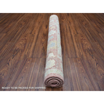 Oushak And Peshawar Wool Hand Knotted Rug Pink Pink 3.9X6.0 -O070605