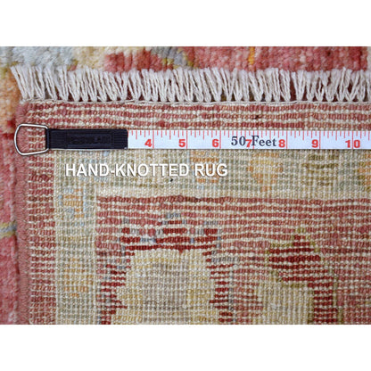 Oushak And Peshawar Wool Hand Knotted Rug Pink Pink 3.9X6.0 -O070605