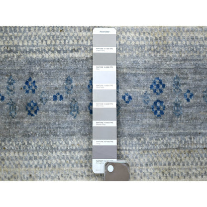 Tribal & Geometric Wool Hand Knotted Rug Grey No Border 4.0X5.9 -O070699