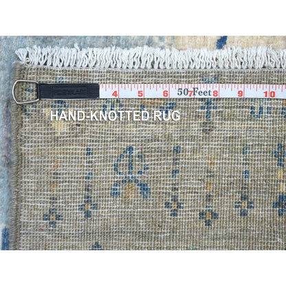 Tribal & Geometric Wool Hand Knotted Rug Grey No Border 4.0X5.9 -O070699