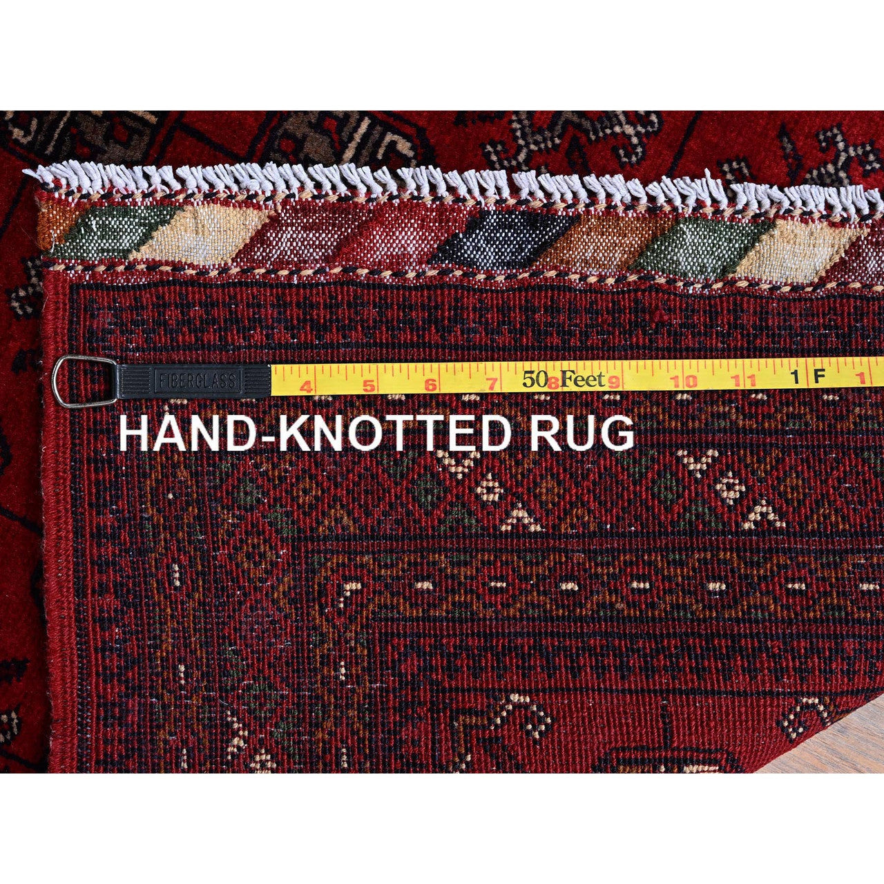 Red 2'9" x 4'1" Tribal & Geometric Hand knotted Wool Rug - Sku: O0706