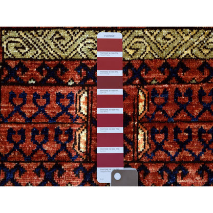 Tribal & Geometric Wool Hand Knotted Rug Red 3.1x5.1 -O070783