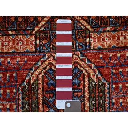 Tribal & Geometric Wool Hand Knotted Rug Red Red 2.0X3.1 -O070817
