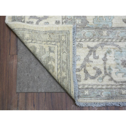 Oushak And Peshawar Wool Hand Knotted Rug Ivory Ivory 8.1X10.0 -O070860
