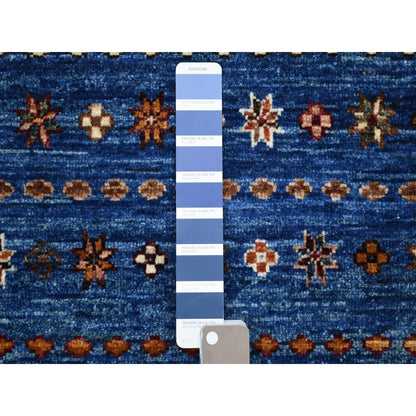 Kazak Wool Hand Knotted Rug Blue No Border 3.6X5.5 -O070906