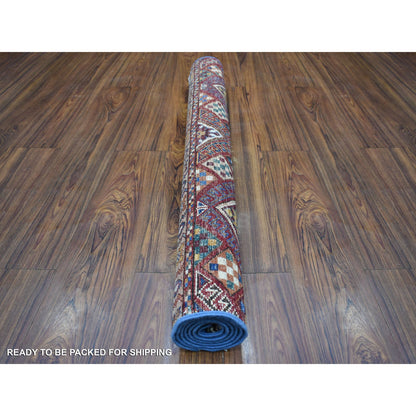 Kazak Wool Hand Knotted Rug Blue No Border 3.6X5.5 -O070906