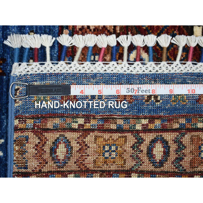 Kazak Wool Hand Knotted Rug Blue No Border 3.6X5.5 -O070906