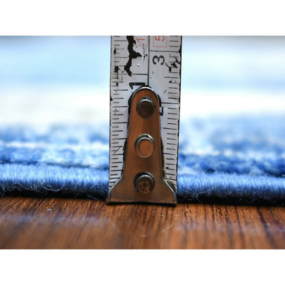 Oushak And Peshawar Wool Hand Knotted Rug Blue No Border 5.10X8.9 -O070934