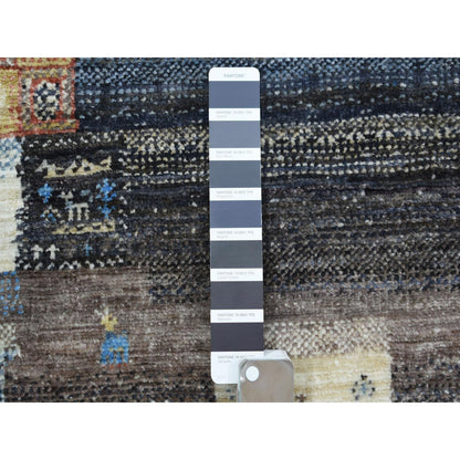 Tribal & Geometric Wool Hand Knotted Rug Black No Border 3.1X5.0 -O071031