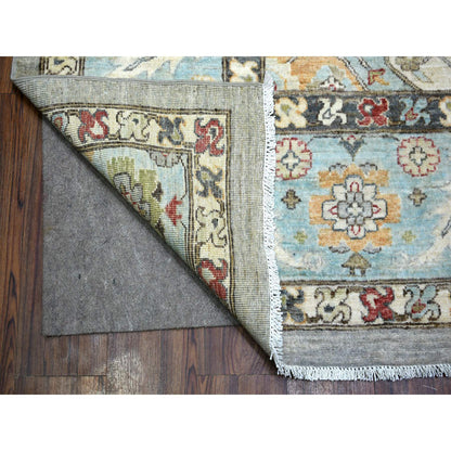 Heriz Wool Hand Knotted Rug Grey Light Blue 9.2X12.0 -O071132