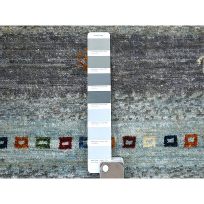 Tribal & Geometric Wool Hand Knotted Rug Grey No Border 3.3X4.9 -O071138