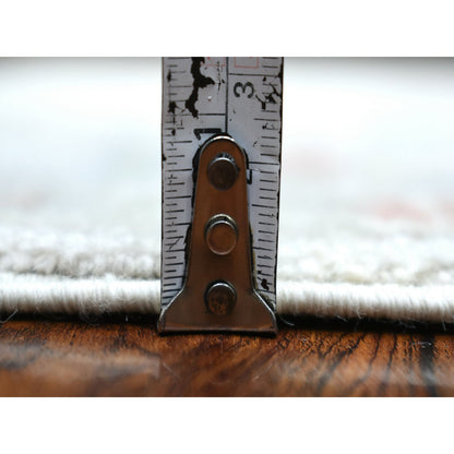 Oushak And Peshawar Wool Hand Knotted Rug Grey Gray 3.9X11.2 -O071161