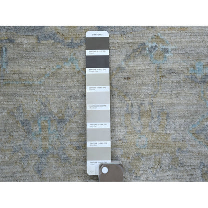 Oushak And Peshawar Wool Hand Knotted Rug Grey Blue 3.3X4.10 -O071162