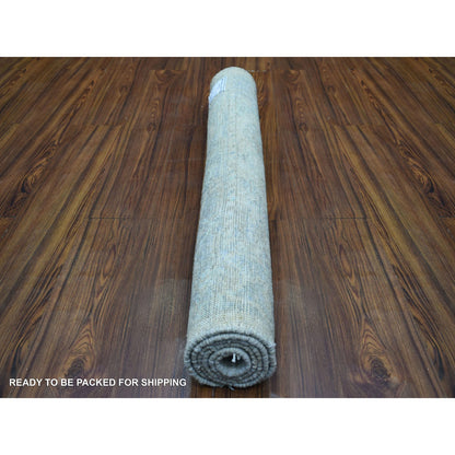 Oushak And Peshawar Wool Hand Knotted Rug Grey Blue 3.3X4.10 -O071162