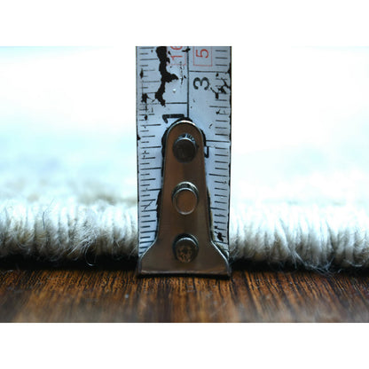 Oushak And Peshawar Wool Hand Knotted Rug Grey Blue 3.3X4.10 -O071162