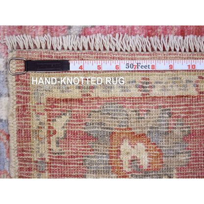 Oushak And Peshawar Wool Hand Knotted Rug Pink Pink 4.0X11.10 -O071213