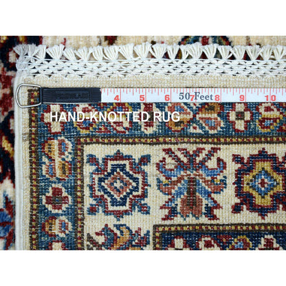 Kazak Wool Hand Knotted Rug Ivory Ivory 2.9X12.7 -O071219