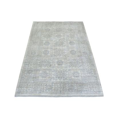 Oushak And Peshawar Wool Hand Knotted Rug Ivory Ivory 4.1X5.9 -O071259