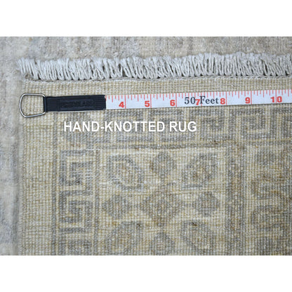 Oushak And Peshawar Wool Hand Knotted Rug Ivory Ivory 4.1X5.9 -O071259