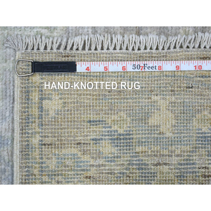 Oushak And Peshawar Wool Hand Knotted Rug Grey Gray 2.9X19.5 -O071331