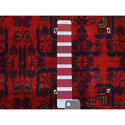 Tribal & Geometric Wool Hand Knotted Rug Red Red 5.5X7.8 -O071450