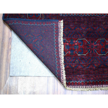 Tribal & Geometric Wool Hand Knotted Rug Red Red 9.8X13.1 -O071538