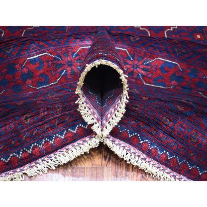Tribal & Geometric Wool Hand Knotted Rug Red Red 9.8X13.1 -O071538